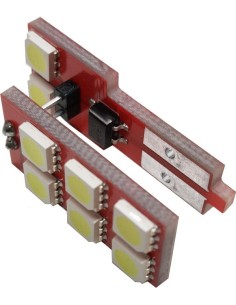 Lampadina auto T10 con 8 led alta brillantezza no polarity canbus Simoni Ra