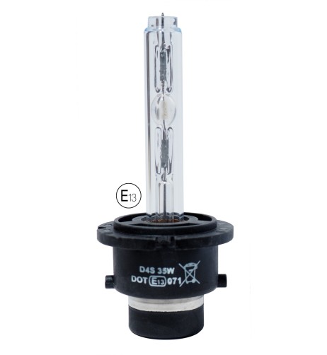 Lampadina ricambio auto omologata E13 per fari HID xenon D4S 4300K