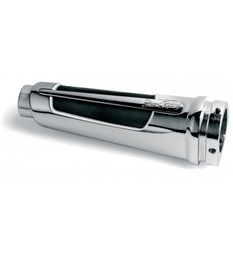 Leva sportiva freno a mano Simoni Racing cromata 130mm con pelle nera