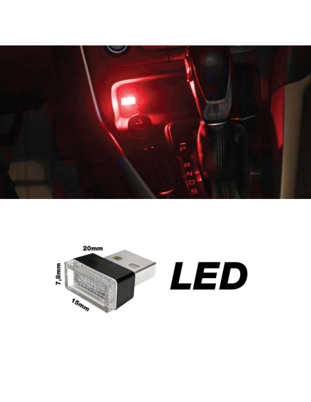 Luce Led USB multiuso di cortesia ROSSO