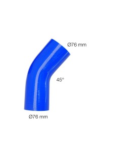 Manicotto Manitor in silicone rinforzato blu Curva 45 gradi 76mm