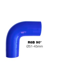 Manicotto Manitor in silicone rinforzato blu Curva 90 gradi 51 45mm
