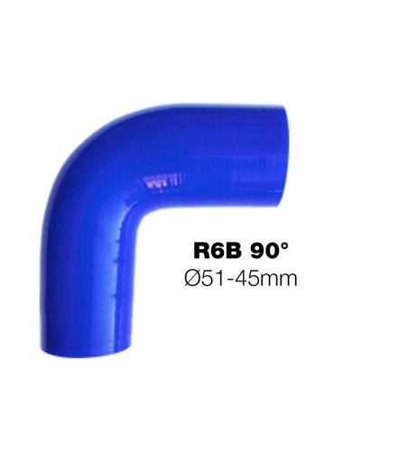 Manicotto Manitor in silicone rinforzato blu Curva 90 gradi 51 45mm