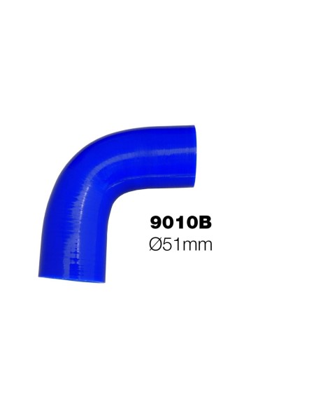 Manicotto Manitor in silicone rinforzato blu Curva 90 gradi 51mm