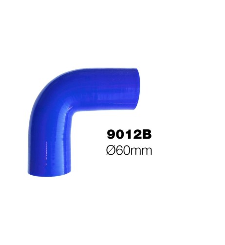 Manicotto Manitor in silicone rinforzato blu Curva 90 gradi 60mm