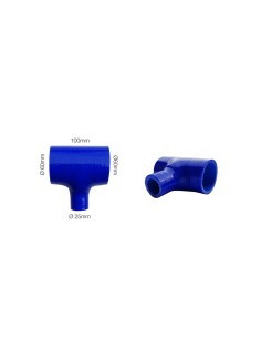 Manicotto Manitor in silicone rinforzato blu raccordo a T 60 25mm