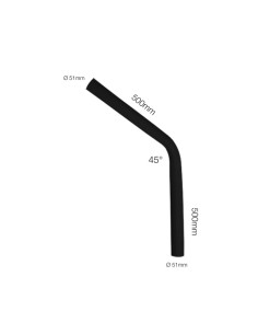 Manicotto Manitor in silicone rinforzato nero Curva 45 gradi 51mm