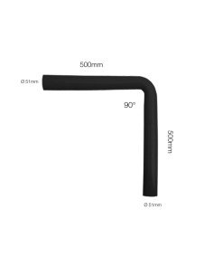 Manicotto Manitor in silicone rinforzato nero Curva 90 gradi 51mm