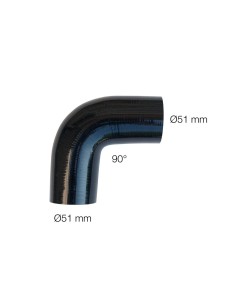 Manicotto Manitor in silicone rinforzato nero Curva 90 gradi 51mm