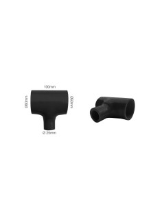 Manicotto Manitor in silicone rinforzato nero raccordo a T 60 25mm