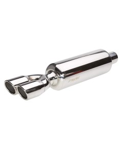 Marmitta universale inox uscita rotonda doppia 55mm ESR661