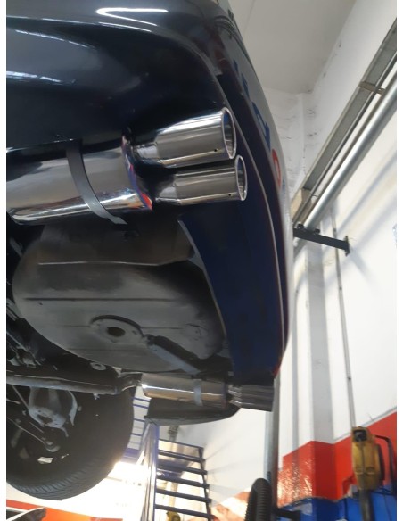 Marmitta universale inox uscita rotonda doppia 60mm ESR109