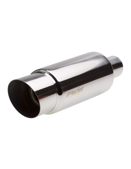 Marmitta universale inox uscita singola inclinata 49mm ESR086