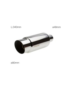 Marmitta universale inox uscita singola inclinata 49mm ESR086 2
