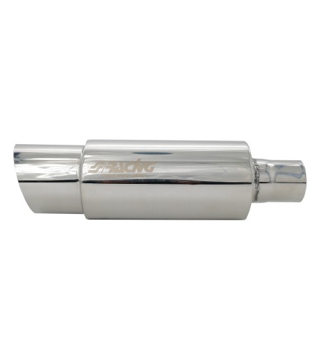 Marmitta universale inox uscita singola inclinata 49mm ESR086