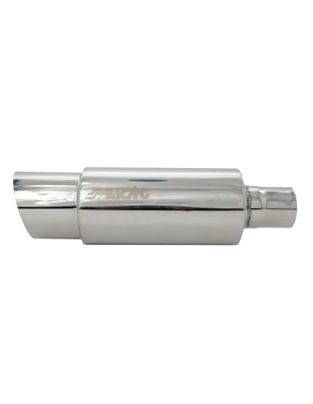 Marmitta universale inox uscita singola inclinata 49mm ESR086