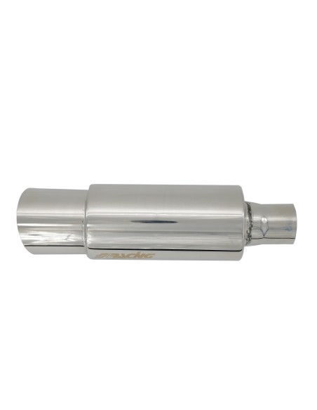 Marmitta universale inox uscita singola inclinata 49mm ESR086