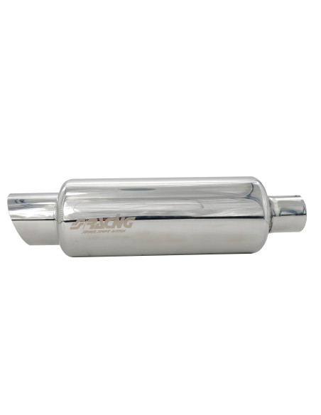Marmitta universale inox uscita singola inclinata 57mm ESR085