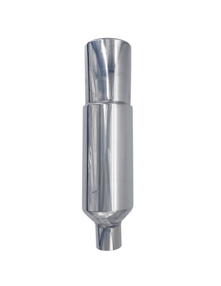 Marmitta universale inox uscita singola ovale 60mm ESR772