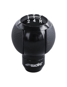 Pomello cambio universale 5 marce in alluminio e ecopelle nera SLOT