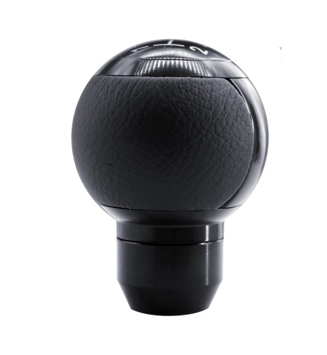 Pomello cambio universale 5 marce in alluminio e ecopelle nera SLOT