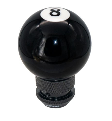 Pomello cambio universale Simoni Racing Ball palla numero 8 nera lucida