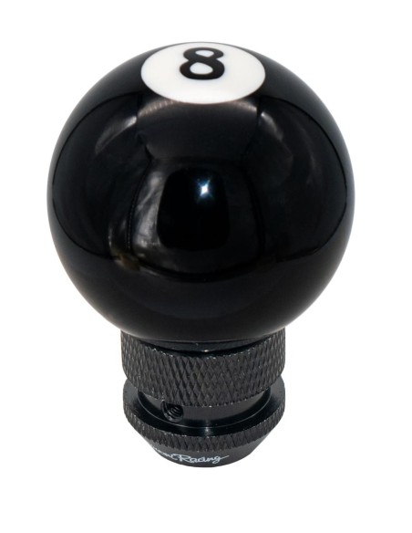 Pomello cambio universale Simoni Racing Ball palla numero 8 nera lucida