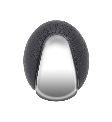 Pomello cambio universale Simoni Racing Brio Cromo eco pelle nera inserto c