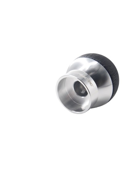 Pomello cambio universale Simoni Racing College pelle nera innesto a siring