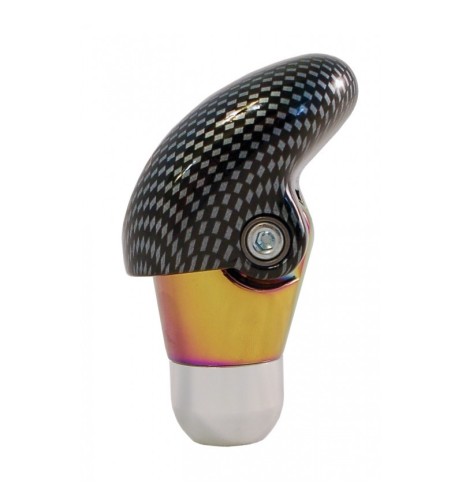 Pomello cambio universale Simoni Racing impugnatura regolabile carbon look