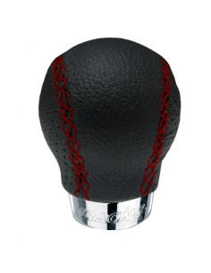 Pomello cambio universale Simoni Racing Set cuciture rosse innesto a siring