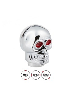 Pomello cambio universale Simoni Racing Skeletor teschio cromato con occhi 