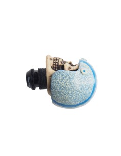 Pomello cambio universale Simoni Racing Skeletor teschio elmetto blu 2