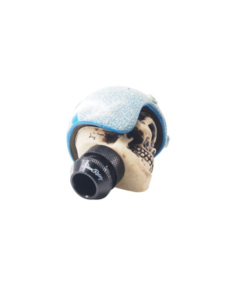 Pomello cambio universale Simoni Racing Skeletor teschio elmetto blu