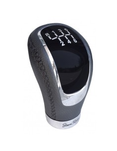 Pomello cambio universale Simoni Racing Skin in eco pelle nera forata 2