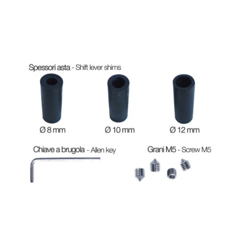 Pomello cambio universale Simoni Racing Skin in eco pelle nera forata