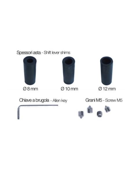 Pomello cambio universale Simoni Racing Skin in eco pelle nera forata