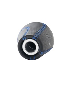 Pomello cambio universale Simoni Racing Slick Blue in eco pelle nera 2