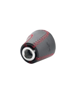 Pomello cambio universale Simoni Racing Slick Red in eco pelle nera 2