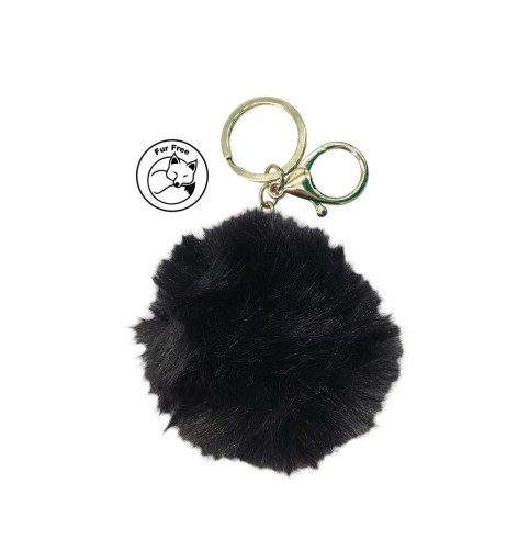 Portachiavi in pelliccia ecologica nera Simoni Racing SRKB