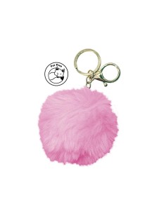 Portachiavi in pelliccia ecologica rosa Simoni Racing SRKP