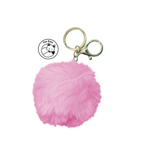 Portachiavi in pelliccia ecologica rosa Simoni Racing SRKP