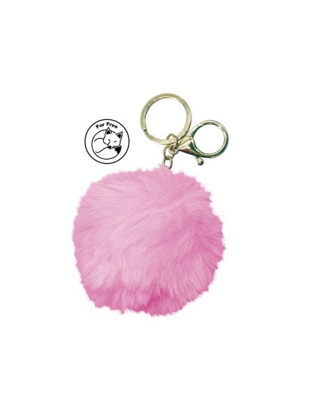 Portachiavi in pelliccia ecologica rosa Simoni Racing SRKP
