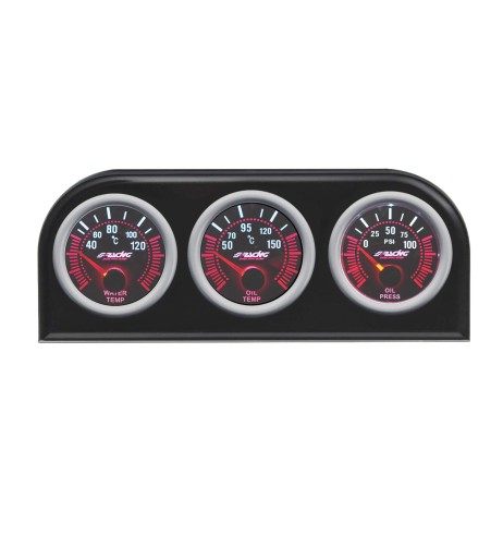 Portastrumenti 2 52mm universale Simoni Racing 3 fori metallo nero