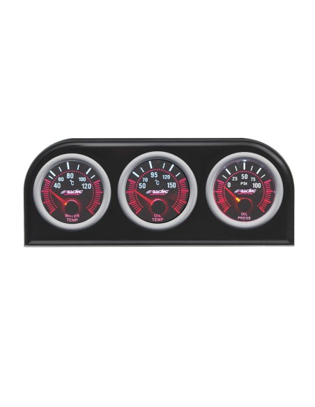 Portastrumenti 2 52mm universale Simoni Racing 3 fori metallo nero