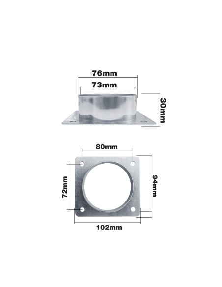 Presa d aria universale 76mm per kit aspirazione aria Simoni Racing