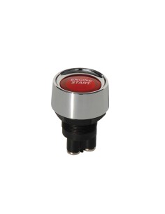 Pulsante starter illuminato con bordo cromato Luce rossa 12V 50A 2