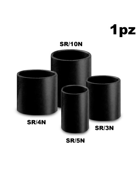 Raccordo dritto in gomma per filtri aria entrata 89mm uscita 89mm