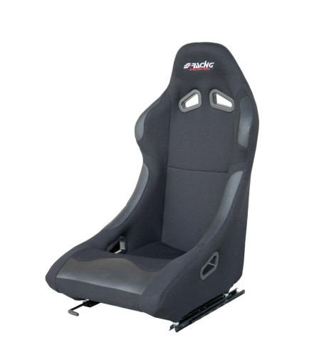 Sedile sportivo non reclinabile Simoni Racing Damon in tessuto nero