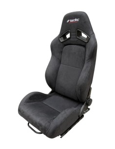 Sedile sportivo reclinabile Simoni Racing Charles in velluto nero